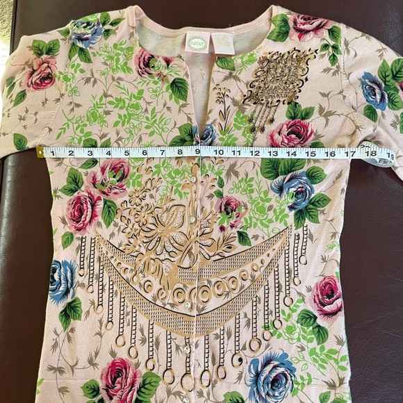 Parfait Floral Print Cardigan - Size Large - Picture 9 of 10